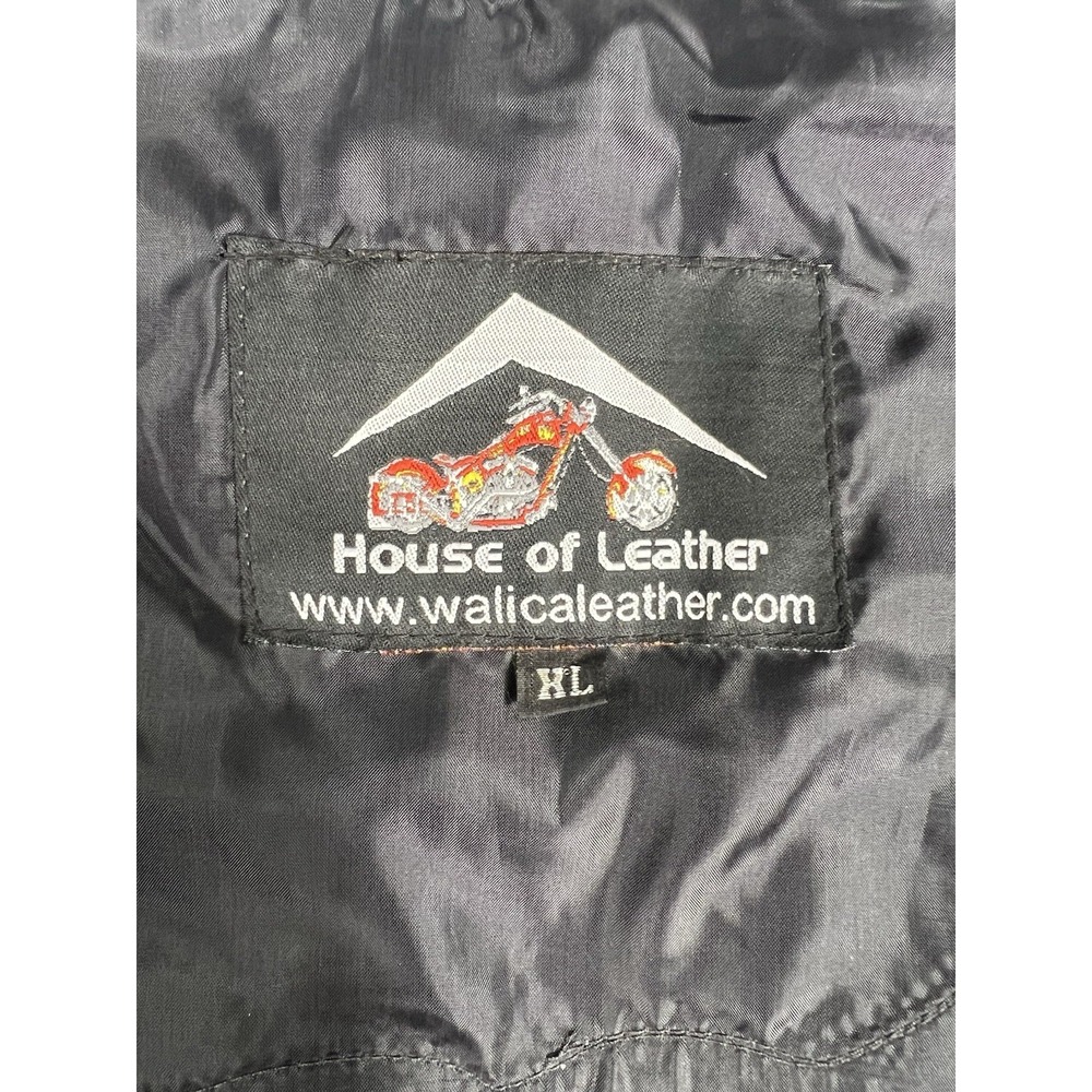 House of Leather Women's XL vest Motorcycle patches skull route 66‎ heart liner - Picture 4 of 10